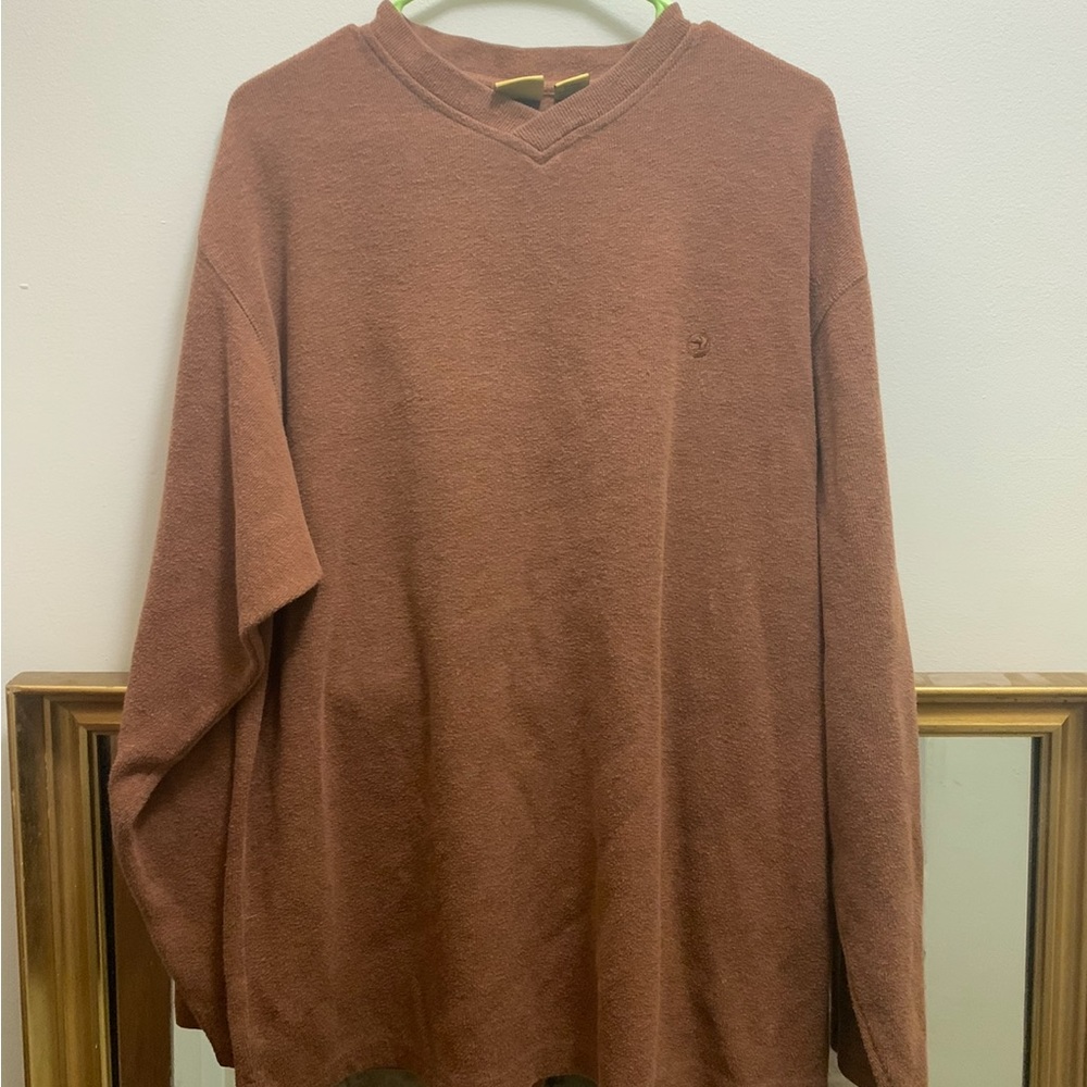 Duck Head 1865 brand pullover fits size L-XL burnt orange